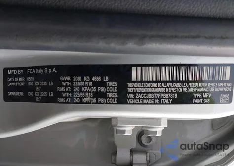 2015 Jeep Renegade Latitude z USA, uszkodzony, nr VIN ZACCJBBT7FPB87818